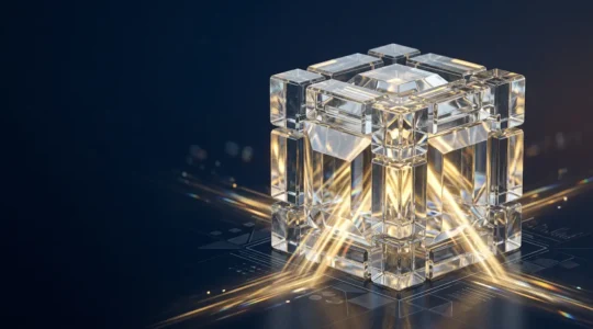 Conceptual representation of wealth protection against inflation using digital assets as a secure fortress