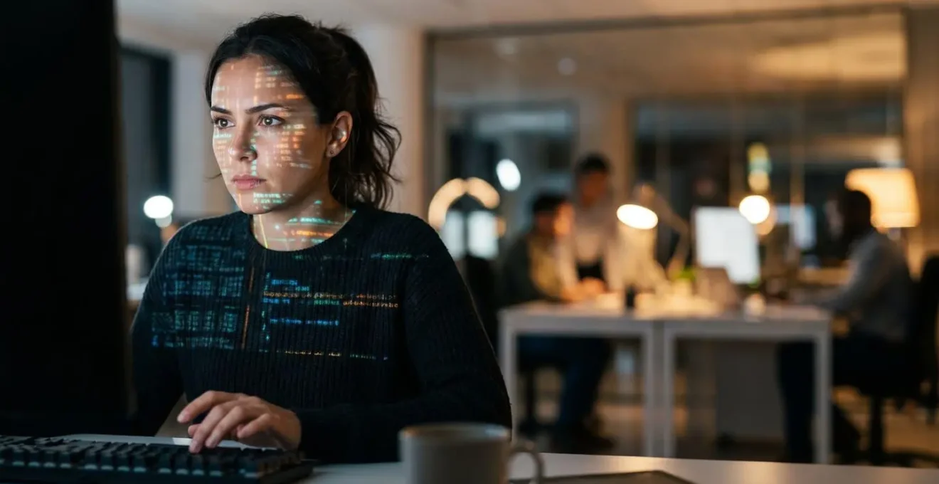 Financial analyst reviewing multiple hedge fund position data on curved monitors