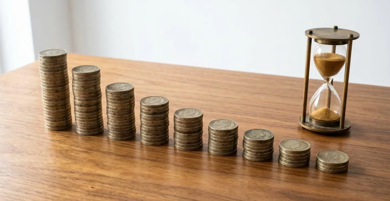 Visual representation of cash value erosion through inflation and taxation over time